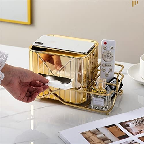 Ylyajy צבע זהב קופסת בית קופסת מטבח שולחן מפית מפית אמבטיה מחזיק נייר טואלט סלון רקמות קופסאות אחסון רקמות.