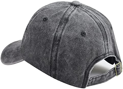 אגם חיים כובע, רקום מתכוונן בייסבול כובע במצוקה בציר שטף כותנה ג ' ינס אבא כובעים