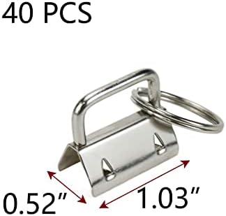 מקש Pufguy FOB חומרת חומרה מחזיק מפתחות FOB FOB עם טבעת מפתח -40 pcs