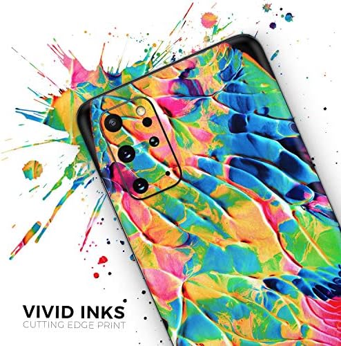 תכנן Skinz נוזל צבע מופשט צבע V14 מגן מדבקות ויניל עוטף כיסוי עור תואם ל- Samsung Galaxy S20