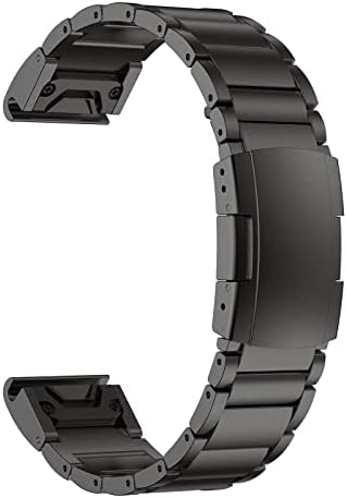 DASEB 22 26 ממ צמיד רצועת שעון סגסוגת עבור Garmin 5 5x Plus 6 6x Pro 3HR 945 Sport מהיר שחרור מהיר אביזר שעון חכם