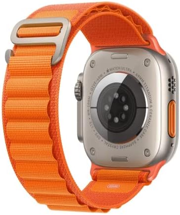 לולאה אלפינית H&S ללהקת Apple Watch 44 ממ 38 ממ 45 ממ 40 ממ 49 ממ 41 ממ 42 ממ, לסדרת Apple Watch 7/8, טקסטיל ארוג לולאה טיטניום G -Hook Sport Strap Strap עבור Apple Watch Ultra/SE/Series