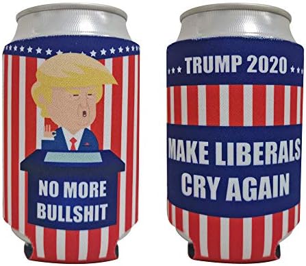 דונלד טראמפ 2020 בחירות לנשיאות ניאופרן משקה משקה בירה יכול לבקבוק מבודדים מגניבים מגניבים כיסוי שרוול מכסה האגי הולדי עם רכבת אחת