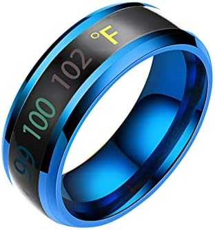 2023 טמפרטורת זוג חדשה טמפרטורה חכמה טבעת פיזית תצוגת טבעות טבעות טבעות נשים
