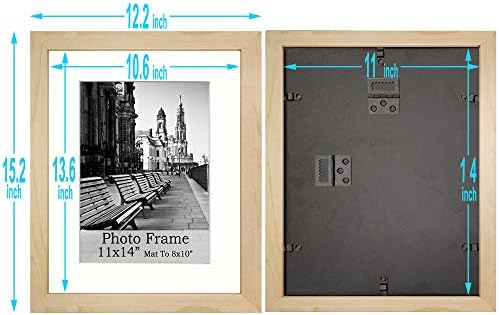 מסגרות תמונה של egitart 11x14 אינץ 'חבילה של 3 חתיכות בגודל פלסטיק MDF מסגרת צבע עץ רדודה, תמונות תצוגה 11x14 8x10, קולב קיר אנכי ואופקי.