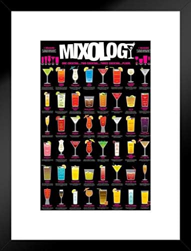 פירמידה אמריקה קוקטייל מיקסולוגיה למינציה קוקטייל משקאות מעורבים תרשים פוסטר יבש מחיקה שלט 12x18
