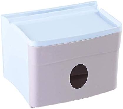 SCDZS קופסת רקמות רב -פונקציונאלית למים - מחזיק נייר טואלט פלסטיק אמבטיה אטום מים קופסת רקמות רכבה על קיר