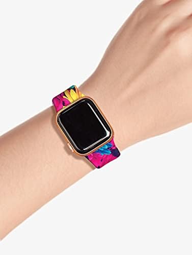 רצועות שעון חכמות מתכווננות של Fincibo, רצועות שעון סיליקון רכות תואמות ל- Apple Watch 38 ממ 40 ממ 42 ממ 44 ממ, סדרת IWatch 6 5 4 3 2 1 SE, צמיד כף יד להחלפה לנשים גברים
