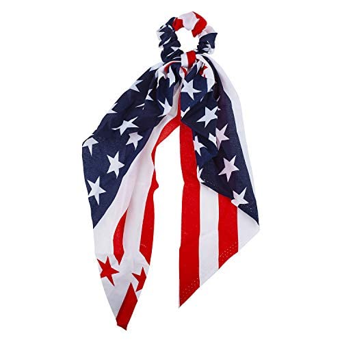 אביזרי לוקס 4 ביולי דגל אמריקאי כחול כהה אדום לבן כוכבים קשרי שיער