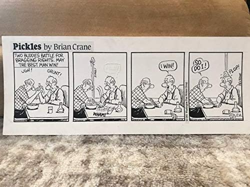בריאן קריין מקורי עט ודיו חמוצים מקורי קריקטורה אמנות 1991 נדיר