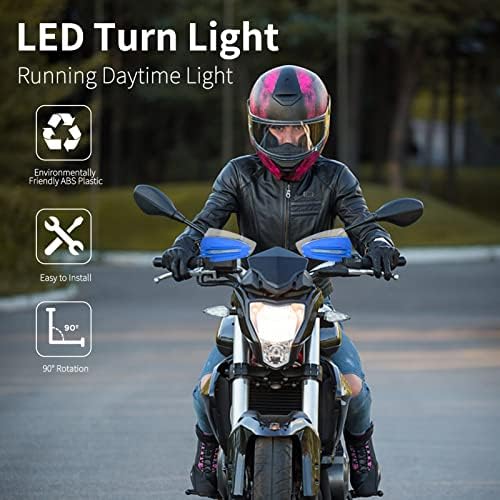 שומרי יד אופנועים xixian, שומרי יד אופנועים מכסים אנטי-סתיו אוניברסלי אטום למים ומגן אטום לרוח עם אור כיוון LED