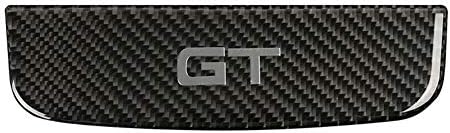 JZZ COZMA מדבקה פחמן סיבי אחסון מארגן מארגן מגש מכסה לאביזרי כיסוי לפורד מוסטנג, מדבקות לוח רכב פנים מוסטנג 2015 2017 2018 2019 2020 GT סגנון, שחור