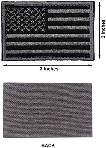 2 PCS AMERICA TARGTEL FLAG, טלאים טקטיים של דגל ארהב, עם וו ולולאה לתרמילים כובעים כובעים מכנסיים, סמלים אחידים של צבא צבא