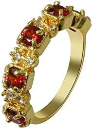 2023 זירקון אבן מתארס חדש טבעת תכשיטי אופנה בהירה לנשים טבעות תכשיטים טבעות אדומות התפלל דרכו טבעת לבת
