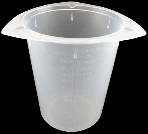 10 x 800 מל Tri-Pour Polypropylene Tri-Pour Beaker No Spill Design Design